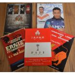 Unusual quintet of Rugby Programmes: Very much 'less-often seen' games: 1990 Japan v Fiji, 58 pp;