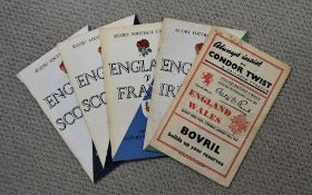 1940s-70s England Rugby Programme Selection (5): Wales v England (Cardiff) 1947, worn, score on