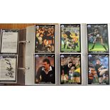 Rugby Trade Card Collection, much autographed: Another splendid full album of Rugby Trade Cards from