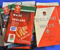 Collection of Wales v England rugby programmes at Cardiff or Twickenham 1954 to 2016 (50#): Issues