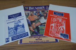 1996 Wales in Australia Rugby Programmes (3): The editions for Wales' clashes with Western Australia