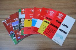 Wales v Tourists Rugby Programmes from the 1970's onwards (H): v Argentina 1976, Romania 1979,