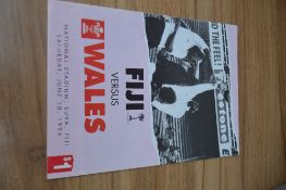 1994 Fiji v Wales Rugby Programme: Large format issue for Wales' 23-8 win at Suva. VG condition.