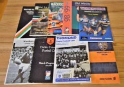 1987-2002 Irish Club Rugby Programmes: The usual Irish Club habit appears to be to have a standard