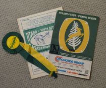 South African Rugby Programme Pair (2): S Africa v the 'rebel' NZ Cavaliers 1986, 4th Test; and on