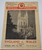 1940 Red Cross Wartime 'International' Rugby Programme: 4pp foldover card for the second of the