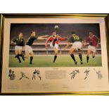 1997 British Lions in South Africa large 'Pride of Lions' signed Ltd Edition Print: dramatic