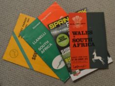 South Africa & Wales Rugby Programmes (5): Newport (winners), Llanelli and Wales (first draw v '