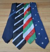 Welsh Rugby Tie Selection: Four assorted neckties: Cardiff & District Youth RU, Ledbury RFC, British