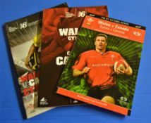 8x Wales v Canada rugby programmes 1962 -2008: Issues for Wales v Canada 1962 (U23, with