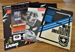 Jonah Lomu-signed less-familiar Rugby Programmes: 1994 NZ All Black Trial (Gisborne), signed twice