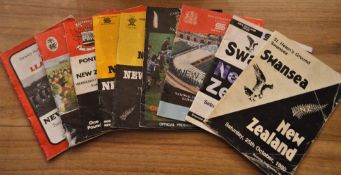 1980 & 1989 New Zealand in Wales Rugby Programmes: Cardiff, Newport, Swansea and Llanelli's home