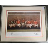 1997 British Lions Rugby Ltd Edition Signed Print 'Grand Slam Glory': Striking print, 64/850,