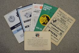 1949-1974 Barbarians Rugby Selection (6): Programmes v Cardiff 1949; Penarth 1957; Scottish XV (