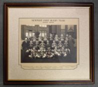 Scarce Newport RFC 1935-6 Rugby Team Official Photograph: Large clear professionally taken