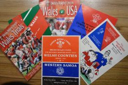 Wales Representative Rugby Programmes below Senior Level: Great selection 1986-2000, Wales B v
