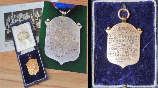Very Rare Early 1885/86 Cardiff Rugby Football Club gold Medal presented to player R.T Duncan: