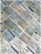 Collection of New Zealand All Black Rugby Skippers' Signed $1 NZ Cheques (63): Most unusual and