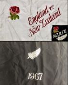 1967 Rare England v New Zealand rugby touchjudge's flag: Consigned by a player, the attractive