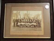 Rare 1901-2 Durham County Rugby XV team photograph: The large picture, nicely mounted and annotated,