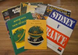 Australia v Visitors Rugby Programmes: v NZ 1980 (2nd Test, Ballymore); 1984 (Sydney, signed by 14