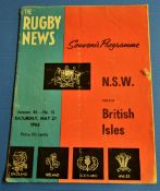 1966 British Lions v NSW rugby match programme: Sought-after large-format issue for this Lions