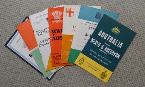 Australian Wallabies Rugby Programme Selection from 1966-7 (7): In varied conditions, generally