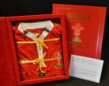 2005 Wales Rugby Grand Slam Squad Signed Jersey in Presentation Box: WRU product with Certificate of