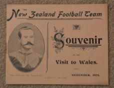 Original 1905 Rugby Souvenir booklet of the All Blacks' visit to Wales: Much looked-for 12 pp