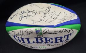 1999 Rugby World Cup Ball signed by the Referees: Unusual memorabilia, a new Gilbert RWC 1999 Ball