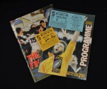 1987 Rugby World Cup Programmes & Tickets (4): Two of the three issues for the inaugural RWC in NZ