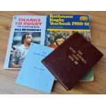 4x Rugby Books, Handbooks etc: RFU Handbook 1954-5, nearly 300 pp small hardbound must-have with