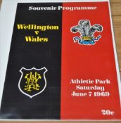1969 Wellington v Wales Rugby Programme: Attractive large, informative issue for the tour clash