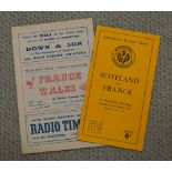 1950/2 France Rugby Programmes (2): Issues from the French visits to Scotland 1950 and Wales 1952.