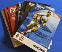 24x England Home Rugby Programmes of the 2000s: v Argentina 2000 x 5, Scotland 2001, Ireland 2002,