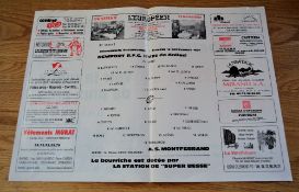 Scarce Newport Rugby Programme (A): Montferrand v Newport 4 pp issue for the European Conference