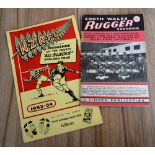 2x early 1950s illustrated Rugby booklets: South Wales Rugger Souvenir by Emrys Evans, 42 pp issue