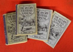 Scarce collection of 1930's Rugby Football Annuals - 1930/31, 1931/32, 1932/33 and 1933/34 Nice