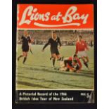 1966 British Lions' Rugby Post-Tour Brochure: Well-presented thick 'Lions at Bay' booklet with b/w
