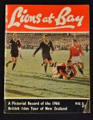 1966 British Lions' Rugby Post-Tour Brochure: Well-presented thick 'Lions at Bay' booklet with b/w