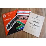 Llanelli v Tourists etc Rugby Programmes: 'That match', the 9-3 1972 triumph over the NZ All Blacks: