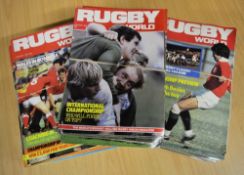 Large collection of Rugby Magazines, mostly 'Rugby World', 1981 -1988. NB: Donated by Ceri Waters to