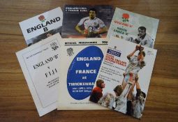 England All Levels Rugby Programme Selection: Special, England v France (Paris Air Disaster;