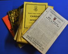 Collection of Newport RFC rugby programmes 1948 -1999 (56): interesting selection with varied