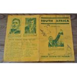Scarce 1960-61 South African Springboks Signed Souvenir Programme: Folded, worn & creased but