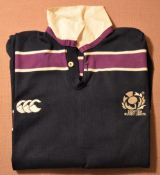 1990s Rowen Shepherd Matchworn Scotland No. 15 Rugby Jersey: Canterbury make, excellent condition.