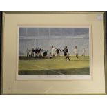 1993 England Rugby Ltd Edition Signed Print 'The Power & The Glory': Dramatic painting of victorious