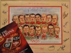 Large Mounted Caricature of the Welsh Winners over England at Wembley, 1999: 'The Last Stand' by