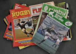 Collection of 1980s Irish Rugby Magazines etc (55): To include 19 Irish Rugby Review (older