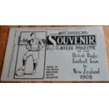 Reprint, 1908 Souvenir & Programme, British team in New Zealand: The marvellous 1980s(?) reprint